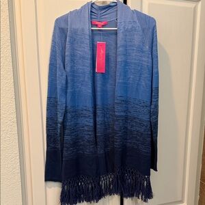 NWT Lilly Pulitzer Ombre Blue Tatum Cardigan